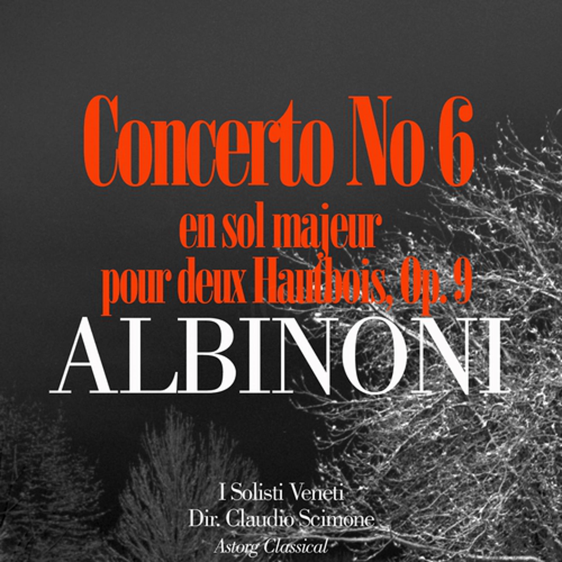 Постер альбома Albinoni: Concerto No. 6 en sol majeur pour deux Hautbois, Op. 9