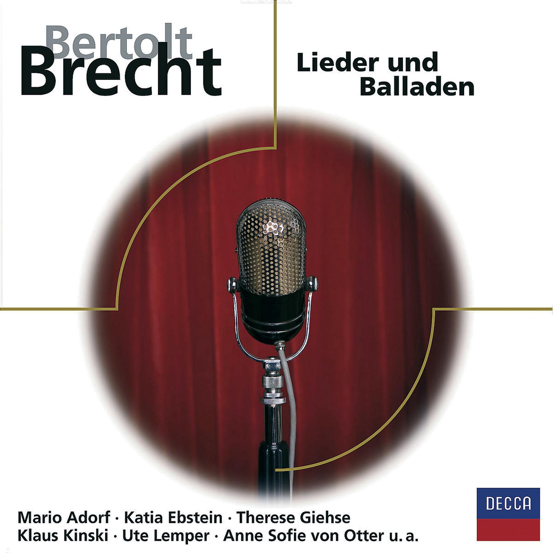 Постер альбома Brecht: Lieder und Balladen